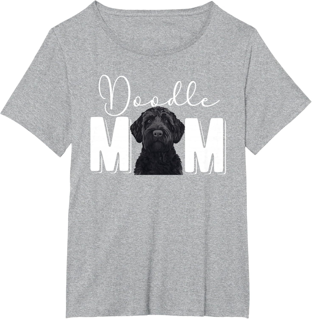 Black Doodle Mom Black Goldendoodle Owner Black Doodle Lover T-Shirt - Heather Grey
