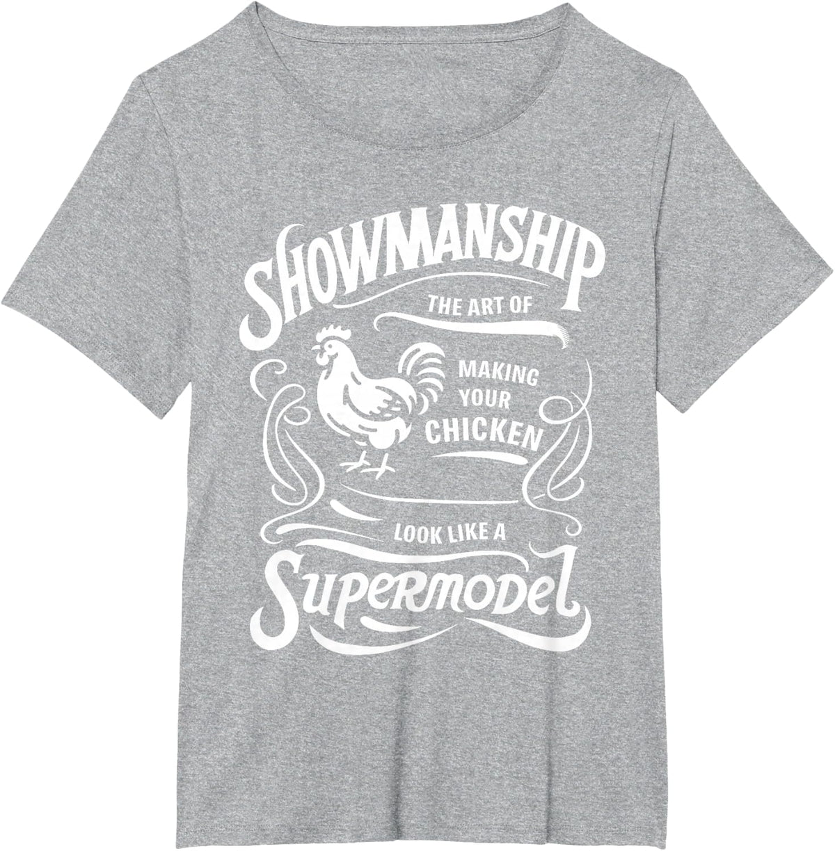 Showmanship Definition Fair Animal Chicken Livestock Show T-Shirt - Heather Grey