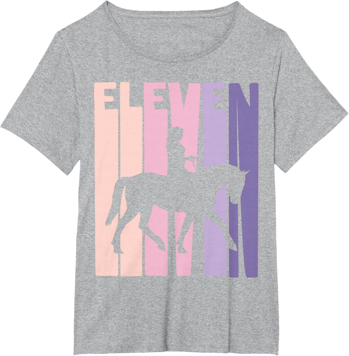 11th Birthday Gift Horse Rider Fan 11 Years Girls T-Shirt - Heather Grey