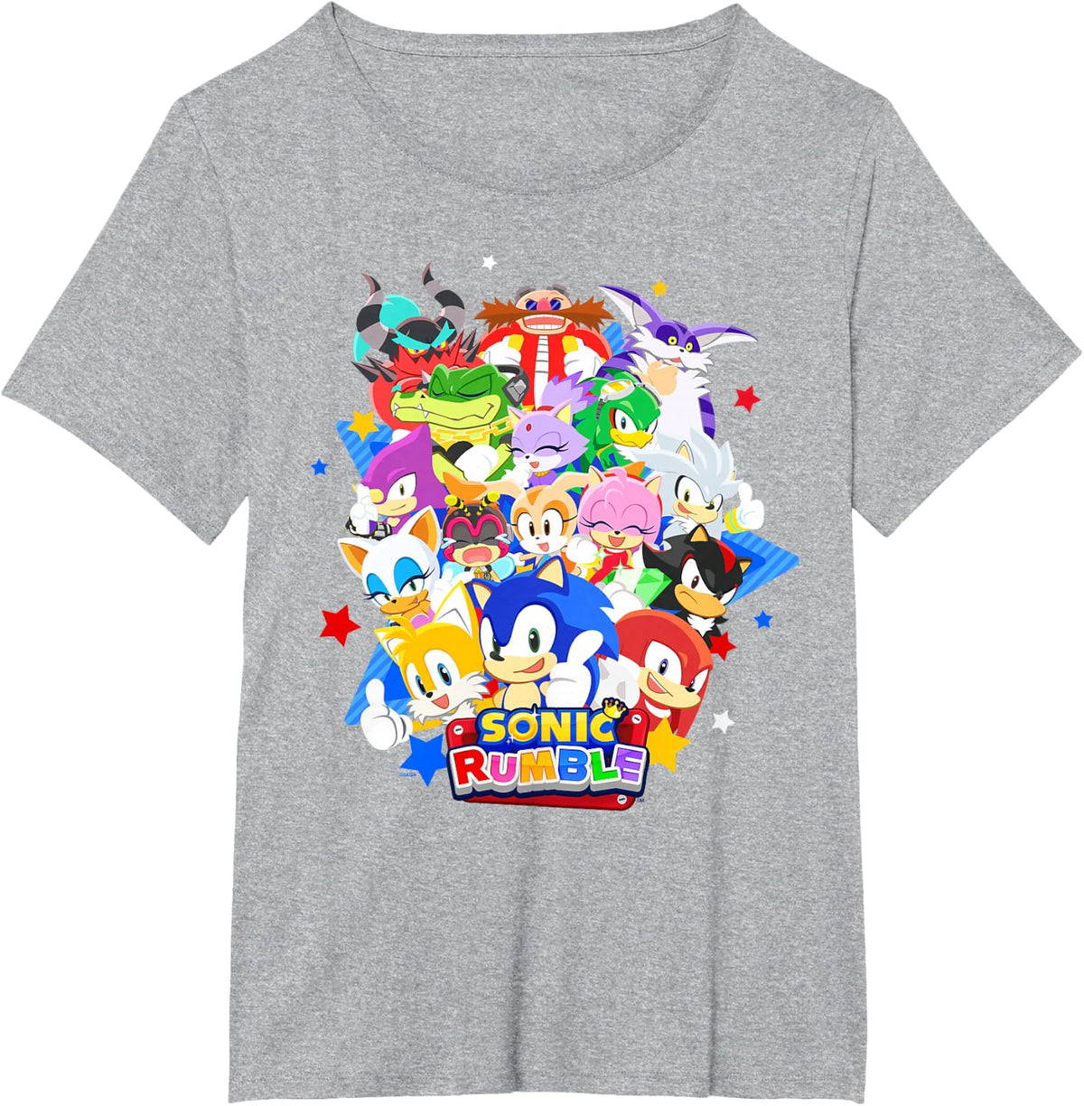 Sonic Rumble - Roll Call Group T-Shirt - Heather Grey