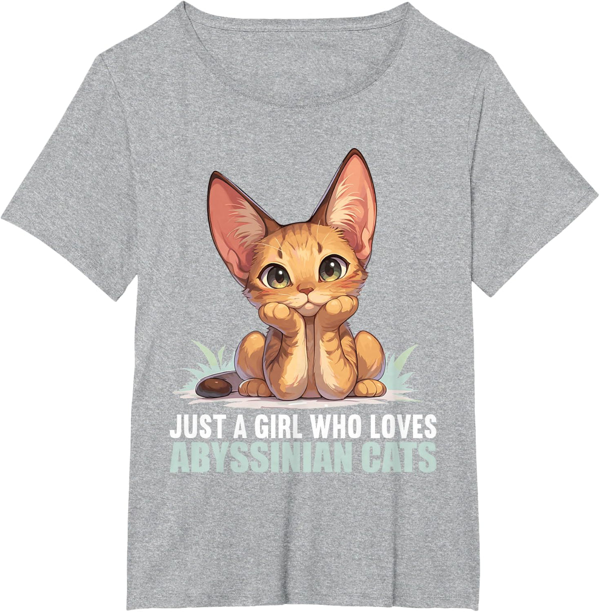 Just a Girl who loves Abyssinian Cats Abyssinian Cat T-Shirt - Heather Grey