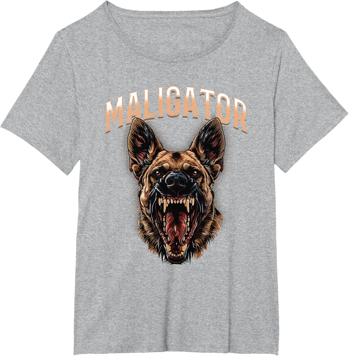 Belgian Malinois Dog Breed Maligator T-Shirt - Heather Grey