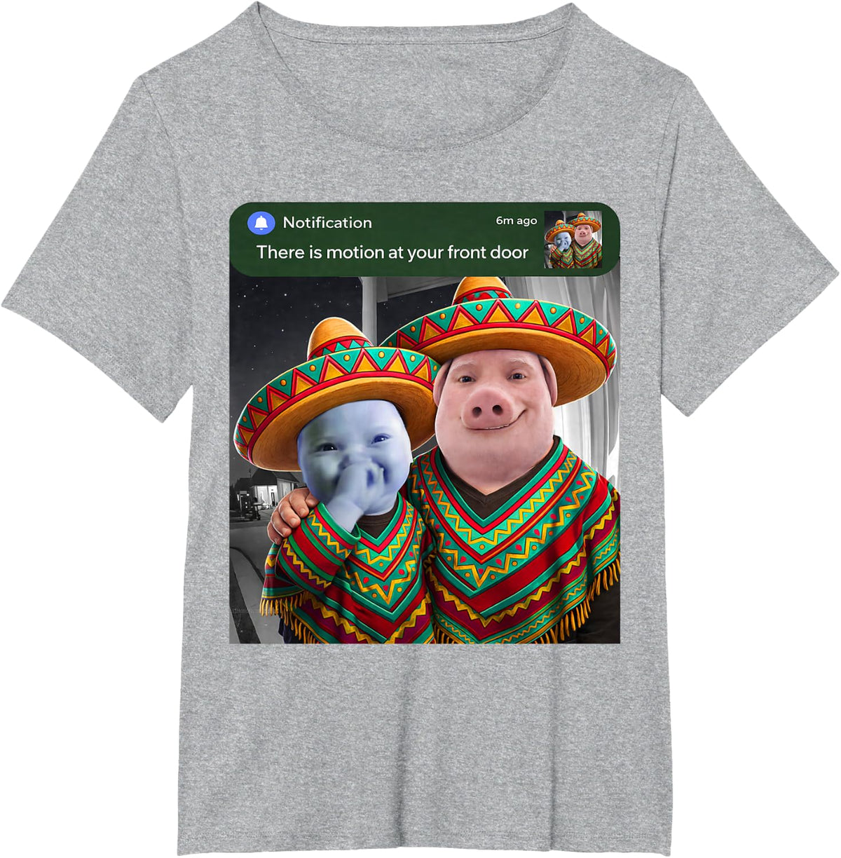 There is Motion At Your Front Door John Pork and Ai Baby T-Shirt - Heather Grey