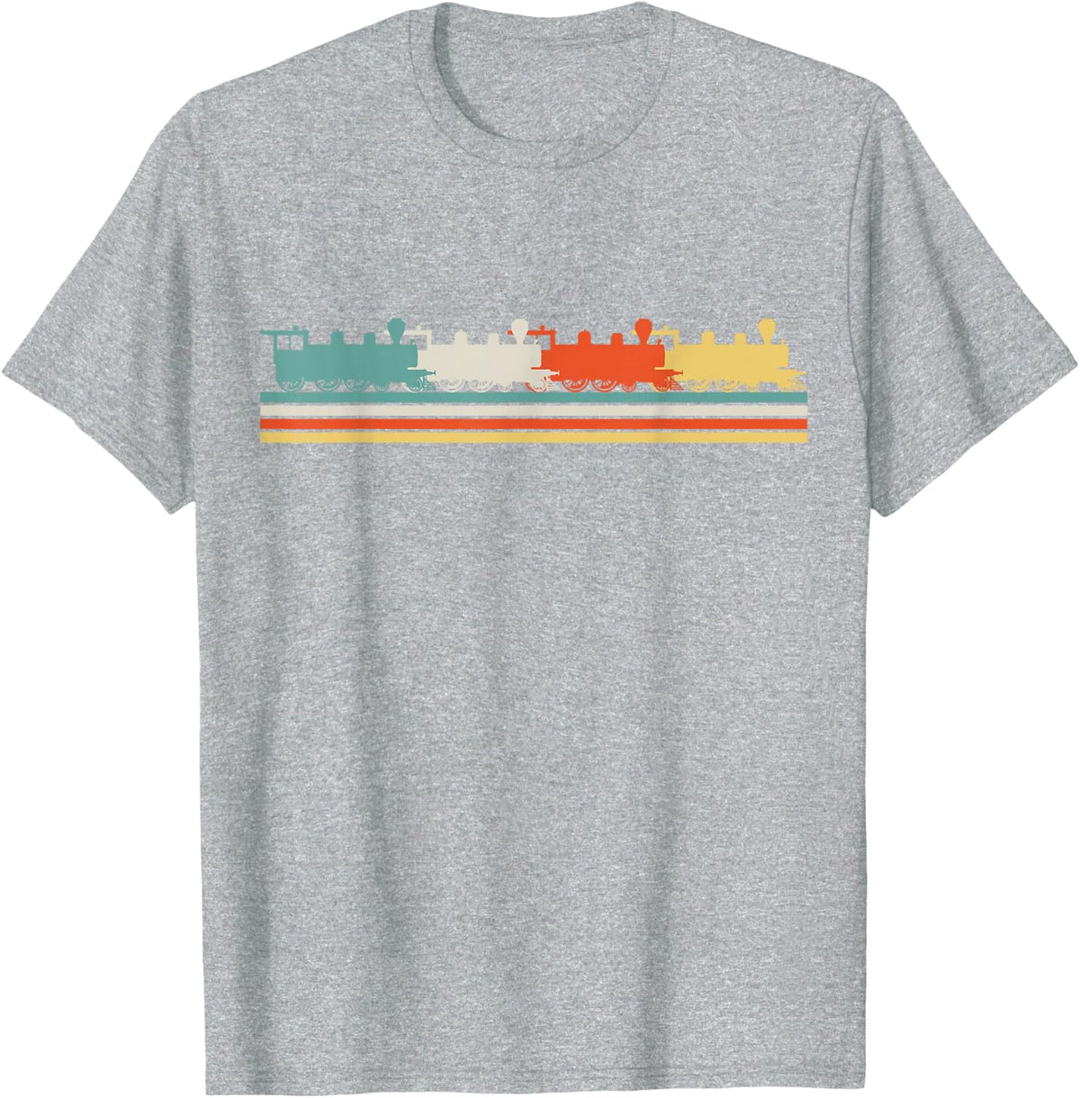 Trains Locomotive Models T-Shirt - Heather Grey