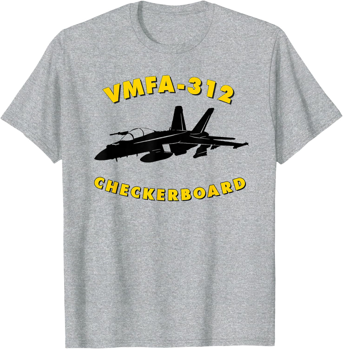 VMFA-312 Fighter Attack Squadron F/A-18 Hornet Jet T-shirt T-Shirt - Heather Grey
