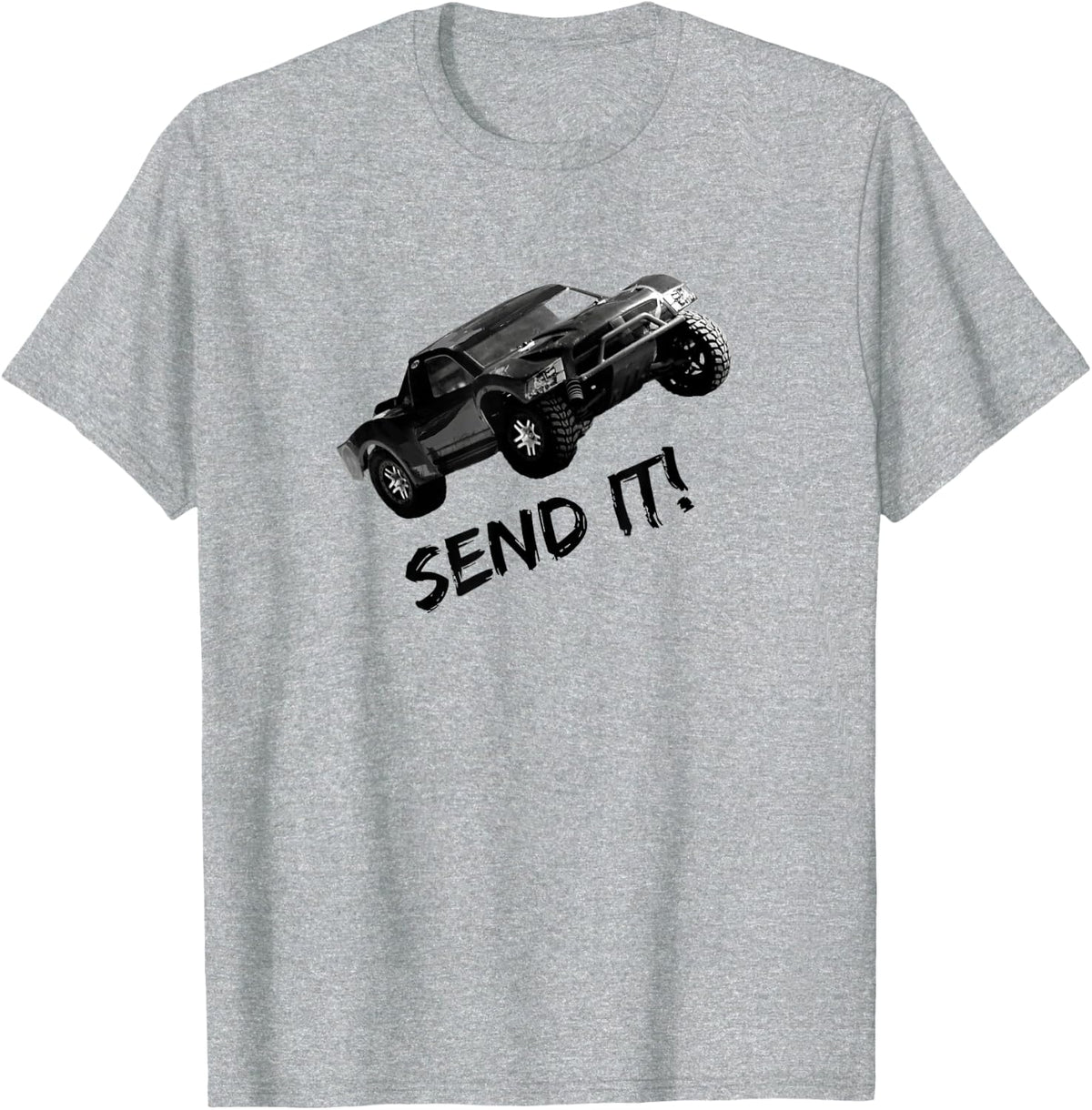 RC Car Racing Send It! Radio Control Truck Off Road T-Shirt - Heather Grey