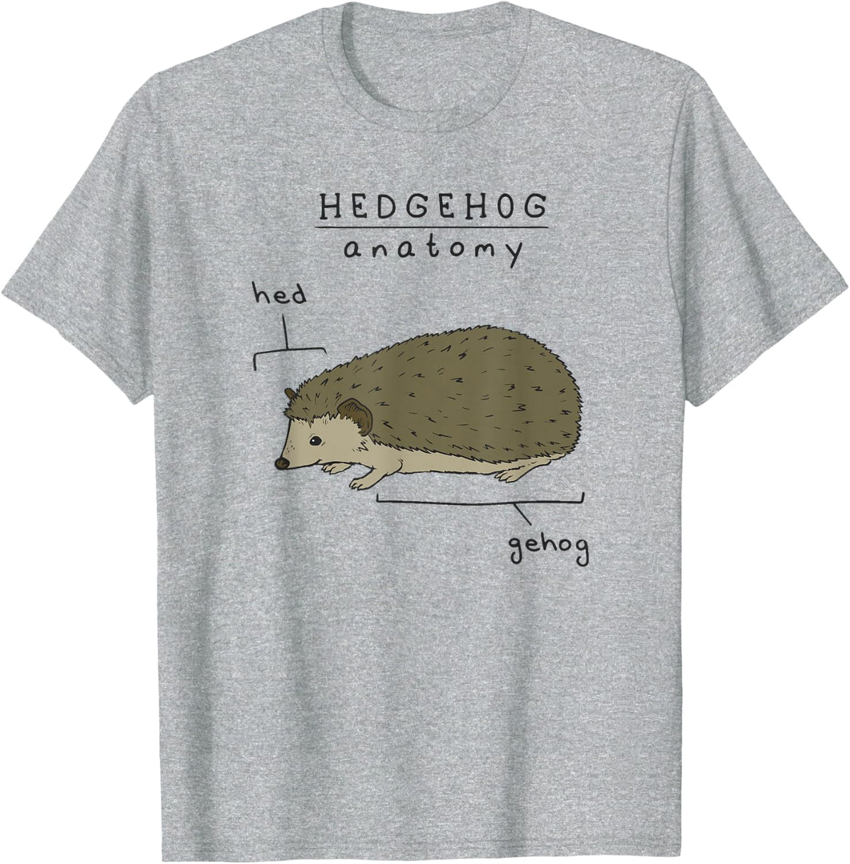 Hedgehog Cute Hedgehogs T-Shirt - Heather Grey