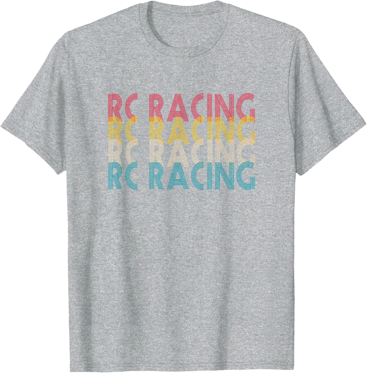 RC Racing Retro Vintage Radio Control RC Car T-Shirt - Heather Grey