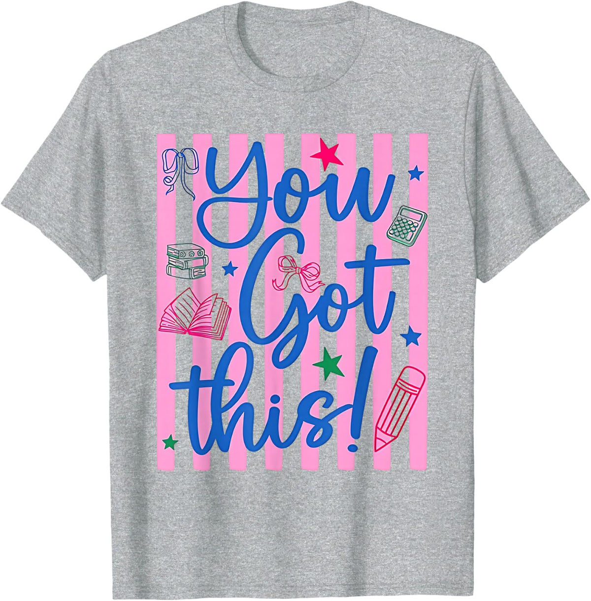 Test Day Rock The Test Teacher Testing Day You Got This T-Shirt - Heather Grey