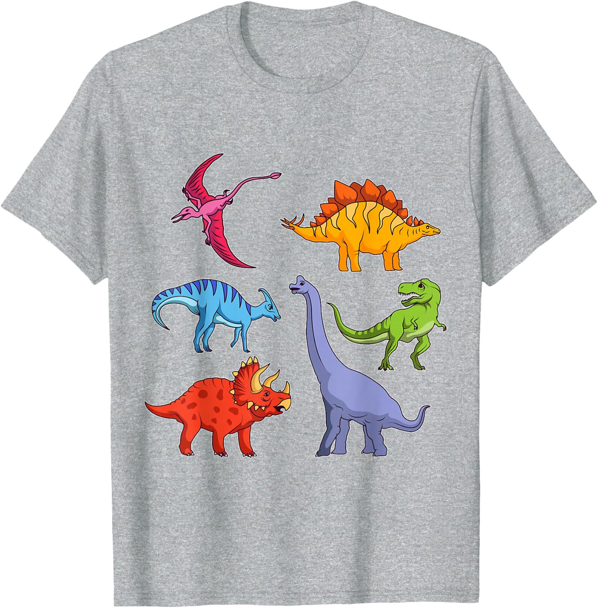 Dinosaur Stegosaurus gift idea for boys and kids T-Shirt - Heather Grey
