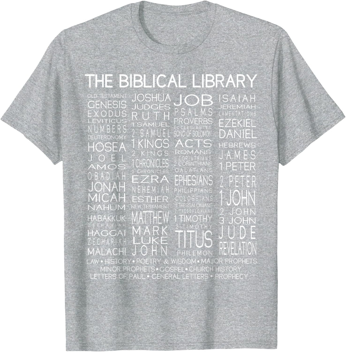Bible Gifts | Biblical Books | Bible Study | Bible T-Shirt - Heather Grey