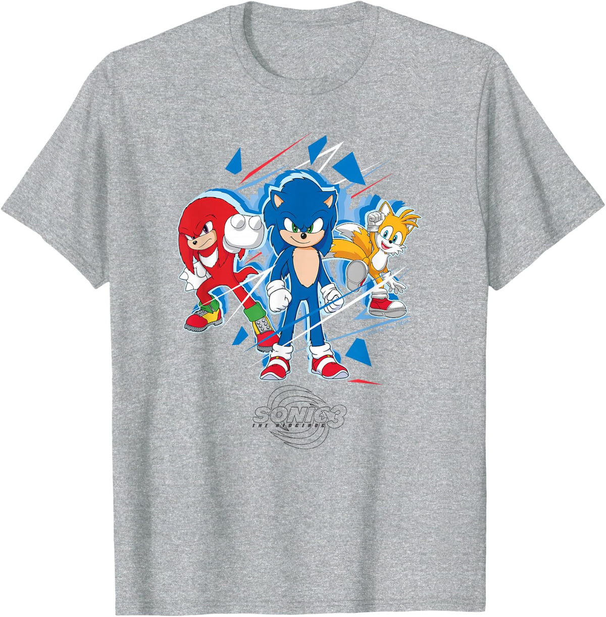 Sonic the Hedgehog 3 - Team Sonic T-Shirt - Heather Grey