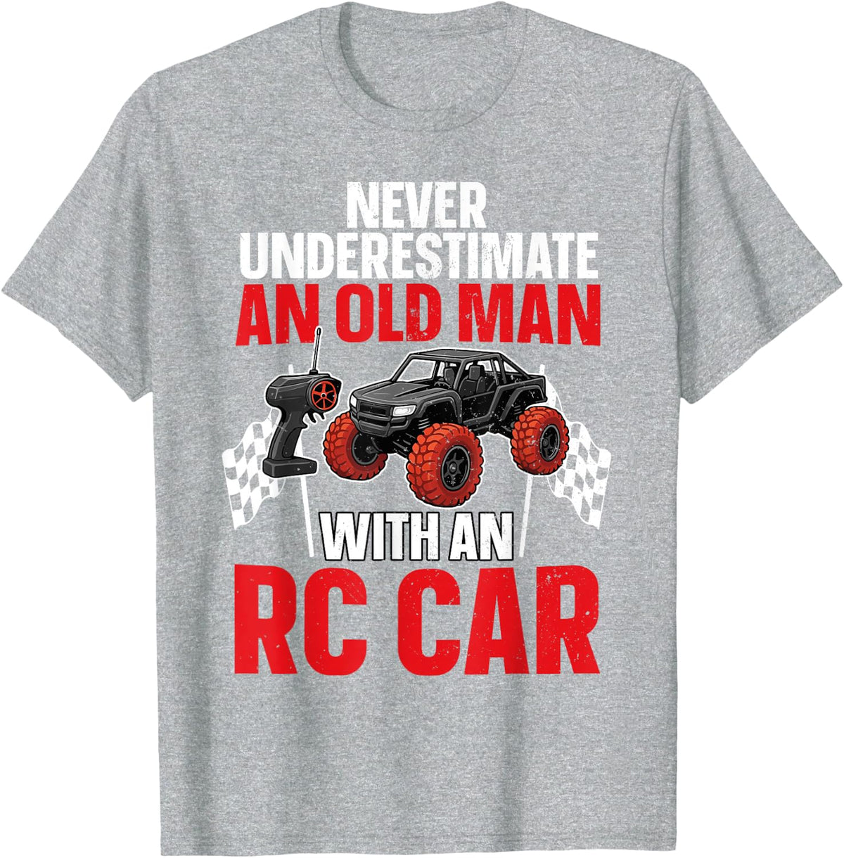 Cool RC Car Art for Men Boys Dad Remote Control RC Car T-Shirt - Heather Grey