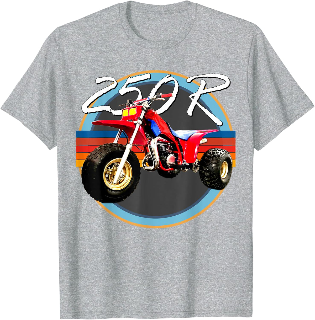 1985 Vintage Retro Three Wheeler ATV ATC 250R T-Shirt - Heather Grey