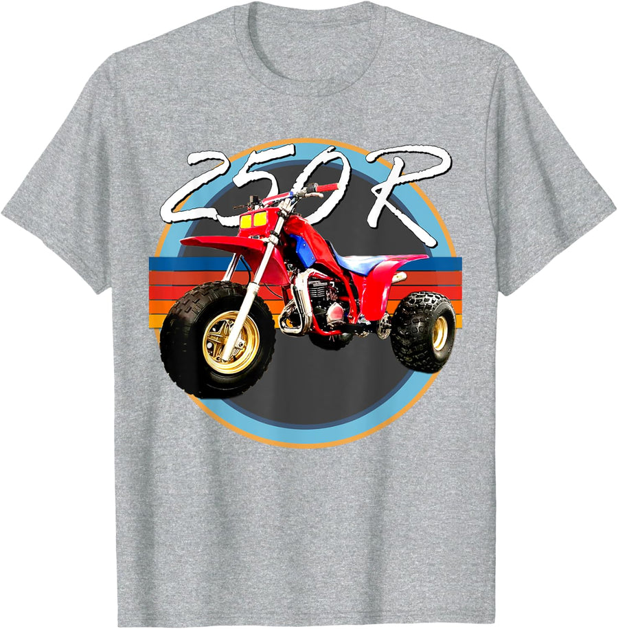 1985 Vintage Retro Three Wheeler ATV ATC 250R T-Shirt - Heather Grey