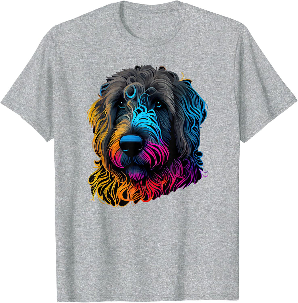 Goldendoodle Pop Art Funny Goldendoodle Lovers T-Shirt - Heather Grey