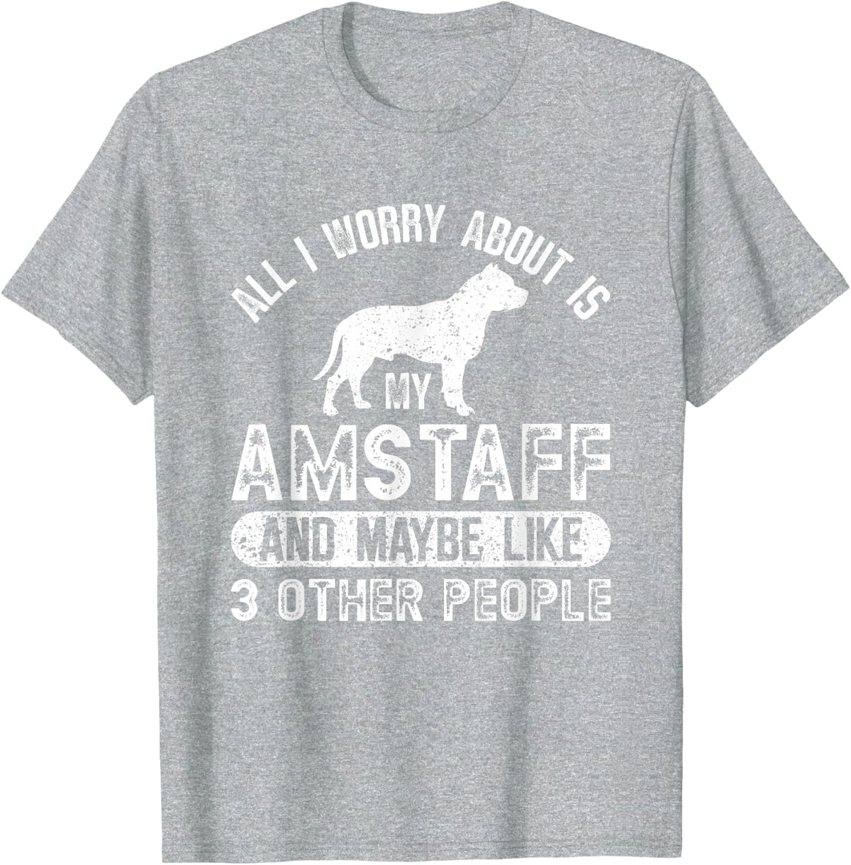 Amstaff American Staffordshire Terrier T-Shirt - Heather Grey