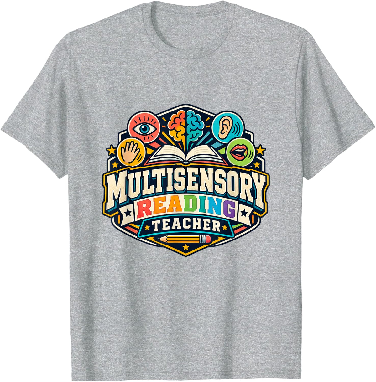 Multisensory Reading Teacher Literacy Specialist T-Shirt - Heather Grey